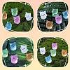 Olycraft 30Pcs 5 Colors Luminous Resin Cute Little Cat Ornaments RESI-SZ0003-43-4