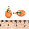 304 Stainless Steel Enamel Pendants STAS-B085-40G-03-3