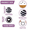 Striped Resin Beads RESI-TAG0001-01-13