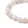 Dyed Natural Weathered Agate Round Beaded Stretch Bracelet for Women BJEW-JB09382-02-3
