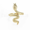Snake Shape Rack Plating Alloy Cuff Rings RJEW-Q163-013A-RS-1