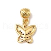 Rack Plating Brass Micro Pave Clear Cubic Zirconia Pendants ZIRC-H125-03G-2