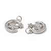 Brass Micro Pave Cubic Zirconia Pendants KK-E068-VB414-3