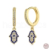 925 Sterling Silver Micro Pave Cubic Zirconia Hoop Earrings for Women EJEW-P231-65G-2