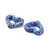 Heart Shape Polymer Clay Rhinestone Beads CLAY-NH0001-09B-02-2