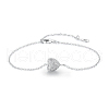 925 Sterling Silver Clear Cubic Zirconia Link Bracelets AV6234-2-1