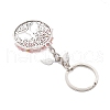 Flat Round with Tree of Life Alloy Keychains KEYC-MZ00039-01-4