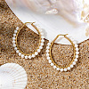 Chic Beach Style Oval Stainless Steel Hoop Earrings GD7947-1