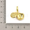 Rack Plating Brass Micro Pave Cubic Zirconia Pendant KK-H456-14G-3