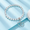 Glass Pearl Beaded Stretch Bracelets BJEW-JB09696-4