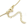 Brass Micro Pave Clear Cubic Zirconia Pendant Necklaces for Women NJEW-D305-03G-04-4