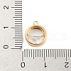 Brass Pave Clear Cubic Zirconia  Charms KK-Q801-02G-3
