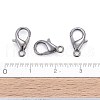 Black Tone Zinc Alloy Lobster Claw Clasps X-E102-B-5