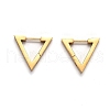304 Stainless Steel Triangle Huggie Hoop Earrings STAS-J033-02B-G-2