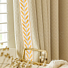 Polyester Jacquard Leaf Ribbon OCOR-WH0097-08C-6