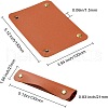 Gorgecraft 3Pcs Rectangle PU Leather Detachable Handle FIND-GF0001-49-2
