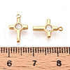 Ion Plating(IP) 304 Stainless Steel Micro Pave Cubic Zirconia Charms STAS-N110-01B-G-3