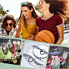   36M 4 Styles Polyester Sport Ball Print Grosgrain Ribbons OCOR-PH0003-96-6