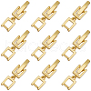SUNNYCLUE 9Pcs Brass Fold Over Clasps KK-SC0004-06G-1