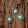Bohemia Alloy & Acrylic Pendant Necklaces & Dangle Earrings Sets WGE09E2-06-1
