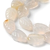 Natural White Agate Beads Strands G-M418-A07-01-4