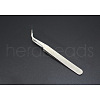 Tarnish Resistant Curved Tip 410 Stainless Steel Pointed Tweezers MRMJ-R090-TS-15-1