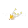 Glass Seed Beaded Jellyfish Pendants PALLOY-MZ00707-04-4