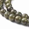 Natural Green Jade Dyed Round Beads Strands JBS053-10MM-41-3