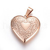 304 Stainless Steel Locket Pendants STAS-O116-04G-RG-1