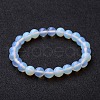 Opalite Beaded Stretch Bracelets X-BJEW-F203-01-6