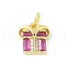Brass Micro Pave Cubic Zirconia Pendants KK-Z101-02G-05-1
