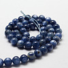 Natural Dyed & Heated Grade AA Kyanite/Cyanite/Disthene Round Bead Strands G-O143-07-8mm-1-2