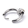 304 Stainless Steel Hoop Earrings STAS-B030-02-2