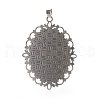 Alloy Glass Big Pendants PALLOY-E498-01AS-2