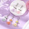 Angel Glass & Acrylic Pendant Decorations HJEW-JM03471-2