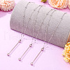 4Pcs Brass Satellite Chain Necklaces NJEW-TAC0022-15