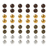 Kissitty 400Pcs 4 Colors Iron Corrugated Beads IFIN-KS0001-03-2