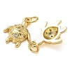 Rack Plating Brass Micro Pave Cubic Zirconia Pendants KK-K392-20B-G-2