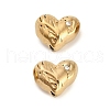 304 Stainless Steel Rhinestone Bead STAS-U047-06G-1