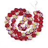 Electroplate Glass Beads EGLA-T025-02A-2