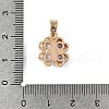 Brass Pave Cubic Zirconia Pendants KK-E795-20KCG-01-4