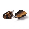 Natural Tiger Eye Pendants G-E135-01P-03-3