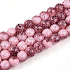 Transparent Baking Painted Glass Beads Strands DGLA-N009-10mm-03-1