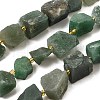 Raw Rough Natural Green Aventurine Beads Strands G-Z087-B05-2