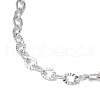 304 Stainless Steel Textured Cable Chain Slider Bracelet Making AJEW-JB01343-01-3