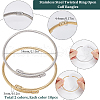 SUNNYCLUE 20Pcs 2 Colors Stainless Steel Twisted Ring Open Cuff Bangles BJEW-SC0001-33-2