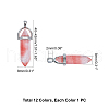 Natural & Synthetic Gemstone Pointed Pendants with Alloy Findings G-PH0001-06-2