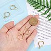 5Pcs Brass Keychain Clasp Findings KK-HS0001-09-3