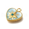 Ion Plating(IP) 304 Stainless Steel Enamel Pendants STAS-A104-07G-3