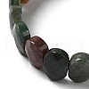 Natural Indian Agate Beaded Stretch Bracelet G-E010-01-02-3